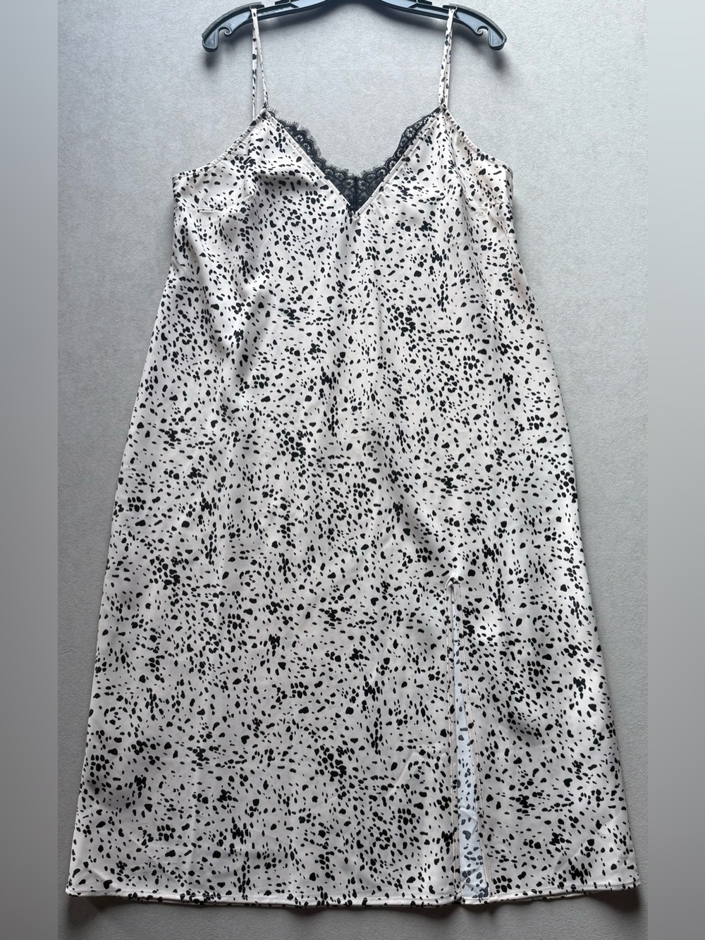 a new day Cream Slip Dress with Black Speckle Print